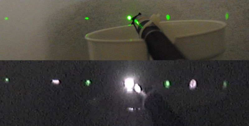 Laser optics experiment in a precision measurement lab